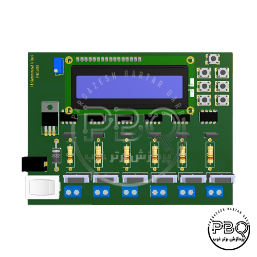 طراحی برد الکترونیکی تایمر با خروجی جریان بالا